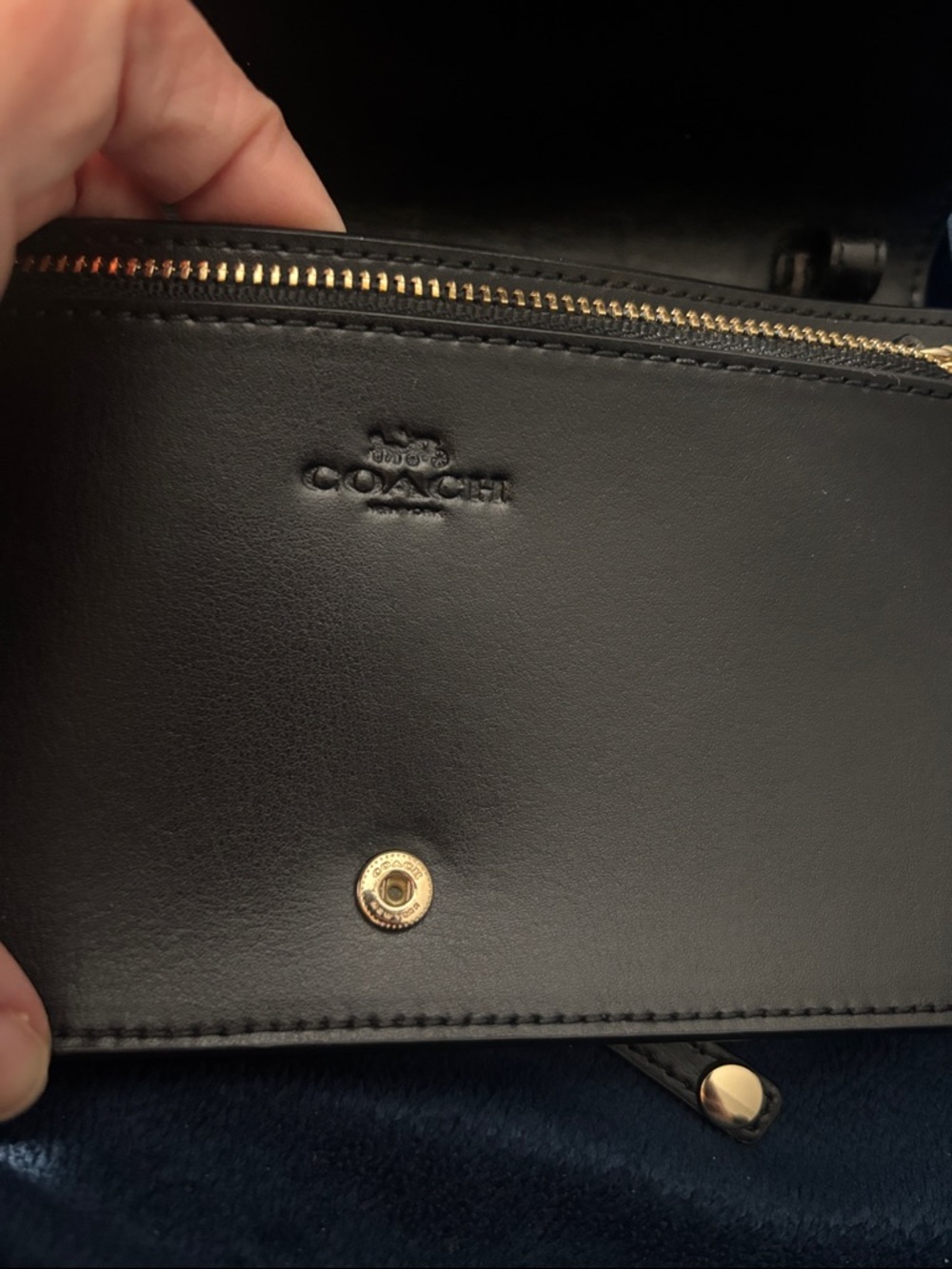 COACH CHELSEA TATTOO ROSE HAYDEN FOLD OVER CROSSBODY TAN/BLACK GLITTER 76771 EUC - Picture 11 of 16